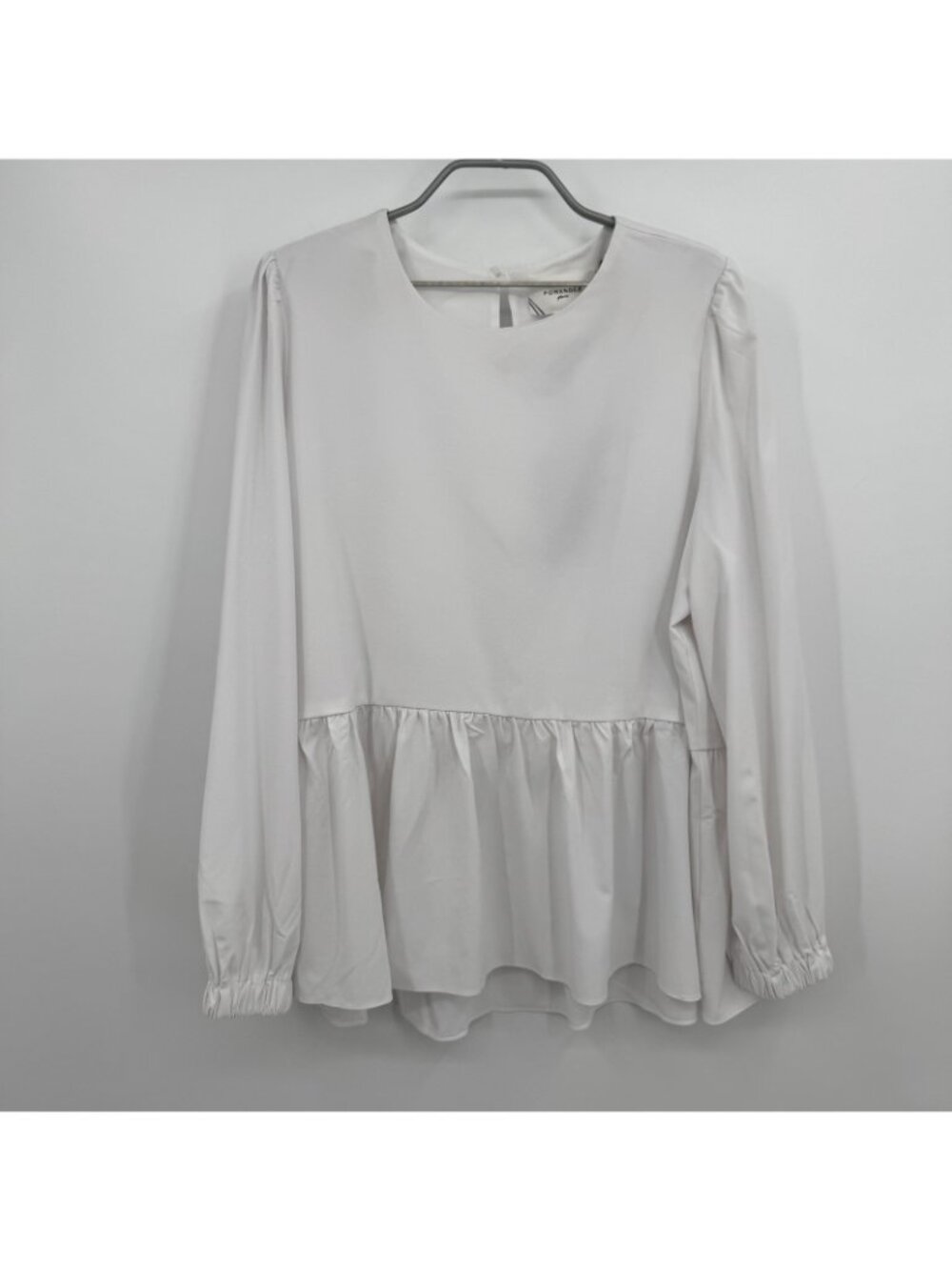 Pomander Place by Tuckernuck White Carlota Peplum Blouse size XL NWT - Picture 2 of 8